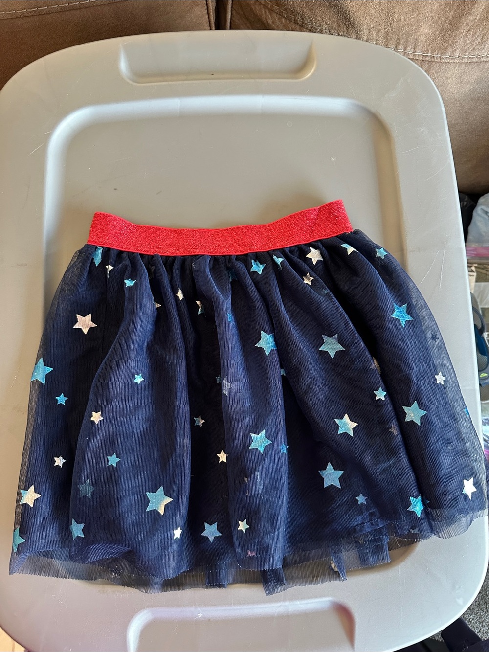 Cat & Jack Tulle Skirt Sz XS 4/5 Stars Sparkle